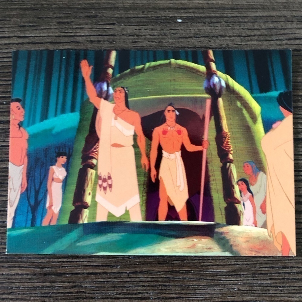 Disney: ’95 Pocahontas movie trading card: “The First Steps Towards War” #21